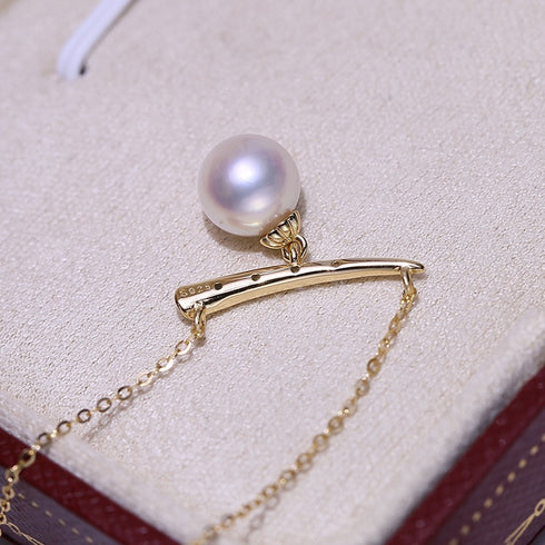 Elegant Line Pearl Gradient Necklace - House Of Pearls